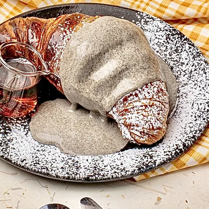 Black Sesame Croissant — Black Croissant, 잼잼 JAM JAM